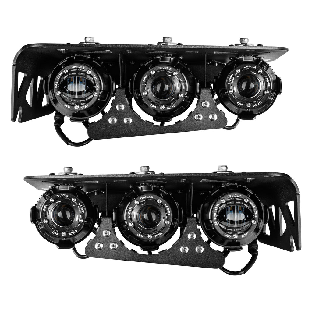 ORACLE LIGHTING 2021-2024 FORD BRONCO OFF ROAD LASER AUXILIARY LIGHTS + LED FOG LIGHT KIT FOR STEEL BUMPER