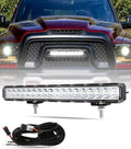 14 INCH 60W SPOT BEAM SINGLE ROW LED LIGHT BAR 5800LM WITH HARNESS KIT