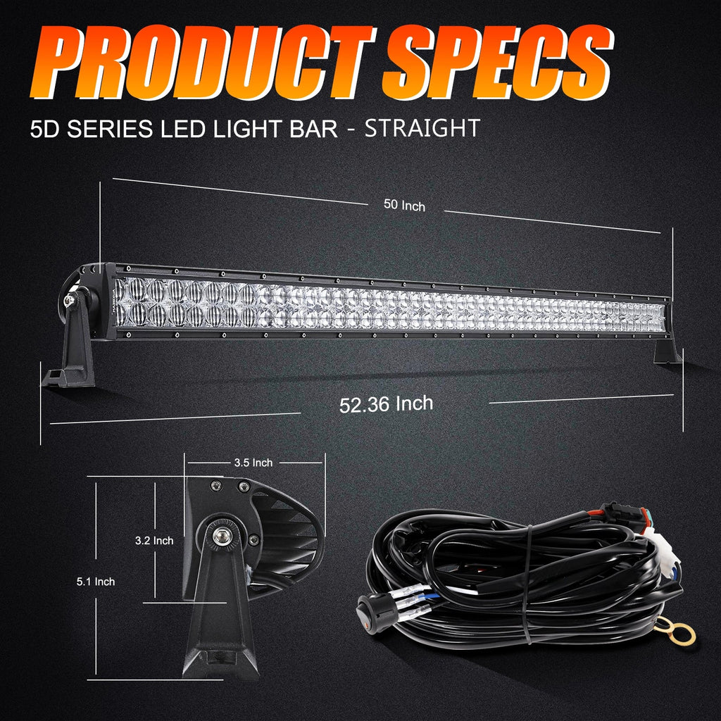 50 INCH STRAIGHT/CURVED COMBO BEAM DOUBLE ROW LED LIGHT BAR