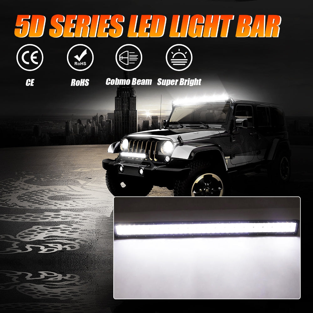 42 INCH 5D SERIES STRAIGHT LED LIGHT BAR & CAR ROOF WINDSHIELD LED LIGHT BAR MOUNTING BRACKET FOR FORD BRONCO 2/4 DOOR 2021 2022
