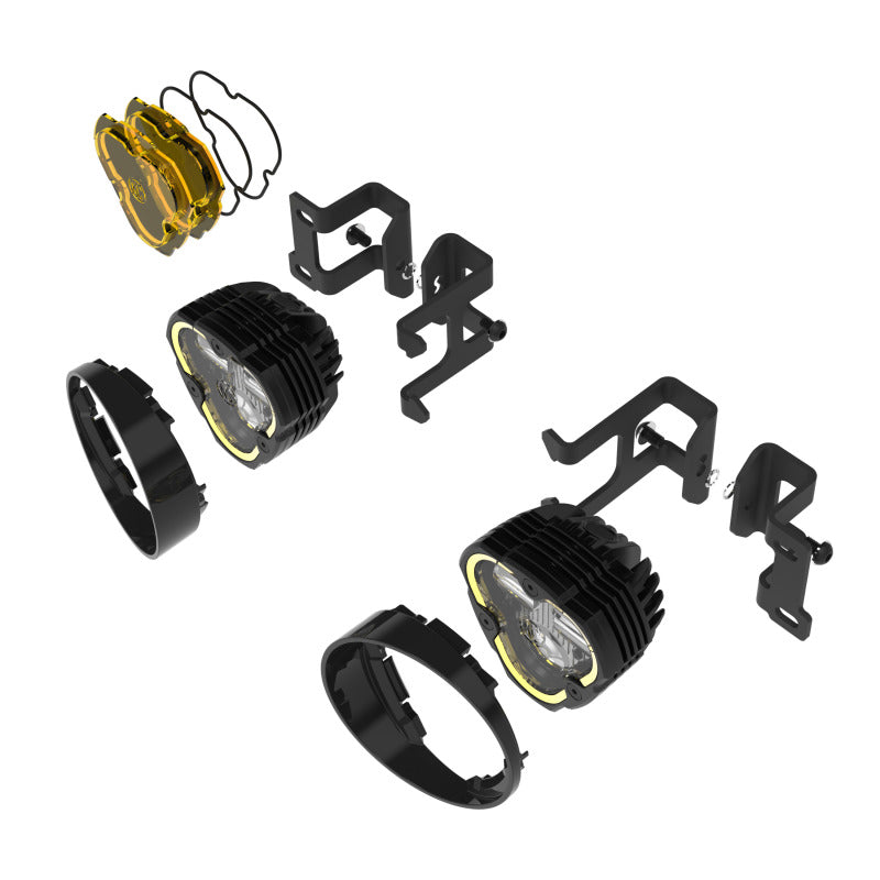 KC HILITES FLEX ERA 3 DUAL MODE SAE FOG LIGHTS - 2-LIGHT MASTER KIT FOR TOYOTA TACOMA/4RUNNER/TUNDRA