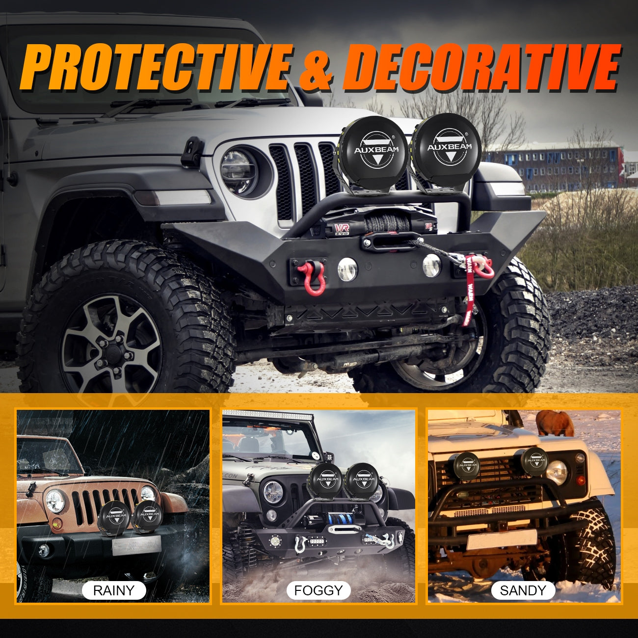 (2PCS/SET) 7 INCH 178W ROUND OFF ROAD LIGHT SPOT BEAM LED DRIVING LIGHTS