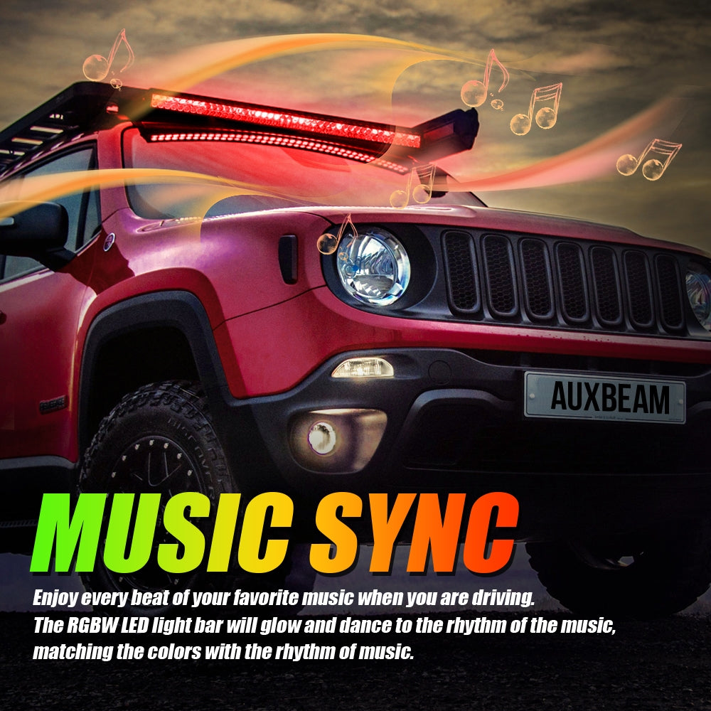 NEW 42 INCH V-PRO SERIES STRAIGHT RGBW COLOR CHANGING OFF ROAD LED LIGHT BAR