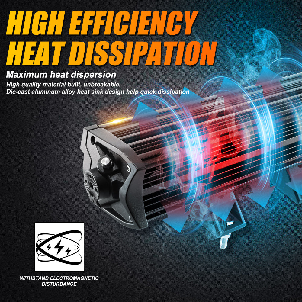 12 INCH 5D-PRO SERIES 12000LM SPOT BEAM OFF ROAD LED LIGHT BAR