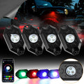 (4PCS SET) RGB LED ROCK LIGHT SET WITH BLUETOOTH CONTROLLER