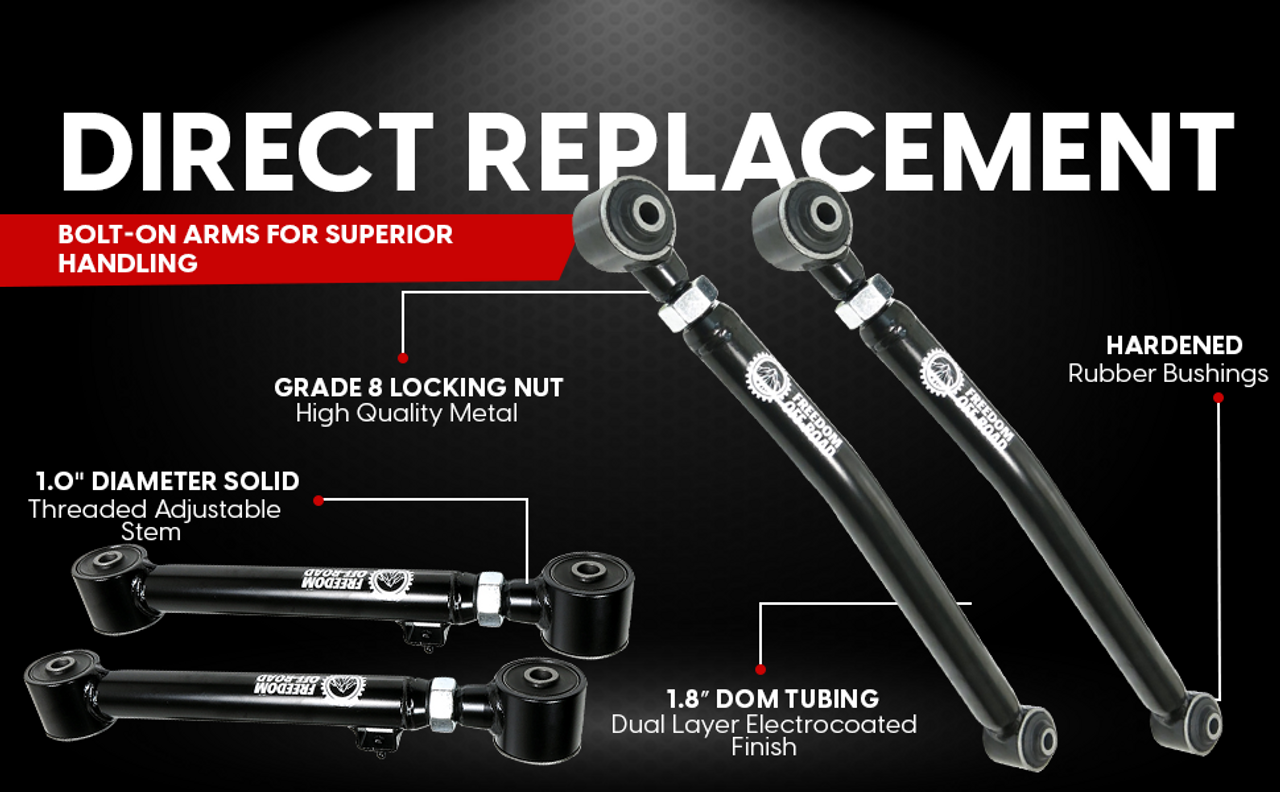 Rear Lower Control Arms for 3-4" lift