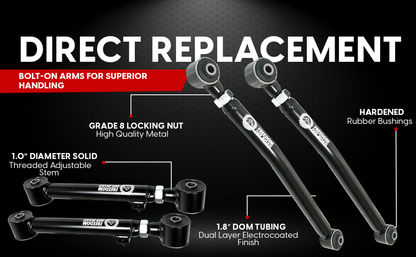Rear Lower Control Arms for 3-4" lift