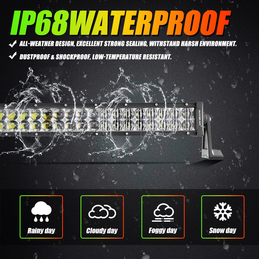 NEW 42 INCH V-PRO SERIES STRAIGHT RGBW COLOR CHANGING OFF ROAD LED LIGHT BAR
