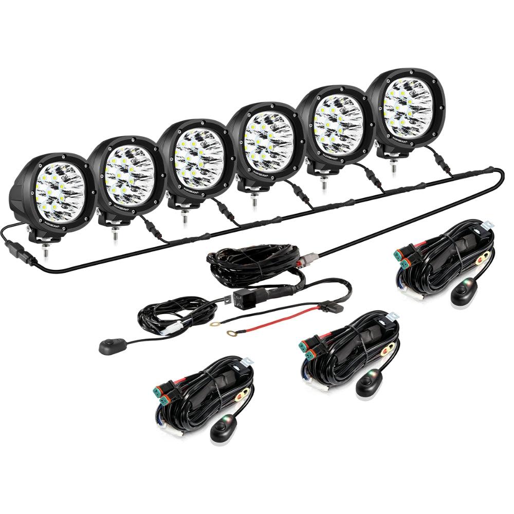 Auxbeam Set of 6 4inch SPOT WHITE LIGHTS