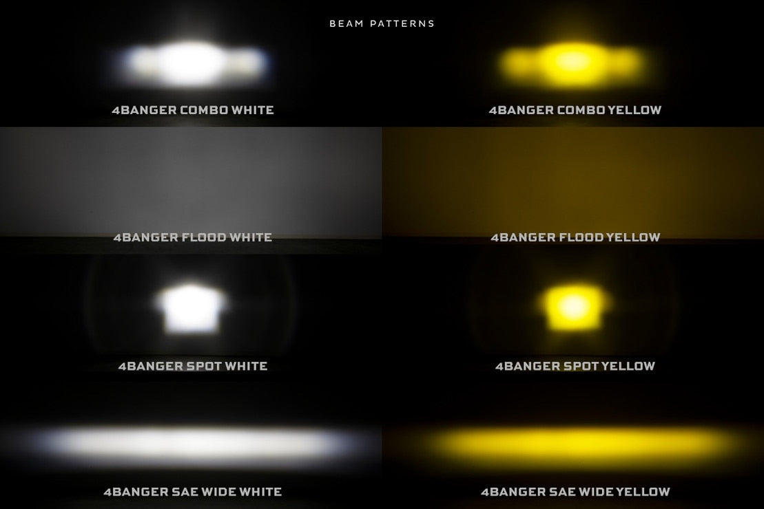 4Banger LED Pods: HXB Combo Beam