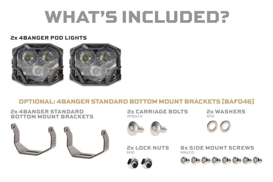4Banger LED Pods: HXB Wide Beam