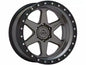 Lock Off-Road Olympus Matte Grey with Matte Black Ring 6-Lug Wheel; 17x9; -12mm Offset