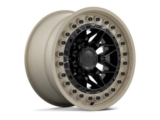 Black Rhino Alpha Matte Black with Sand Lip 6-Lug Wheel; 17x9; -12mm Offset