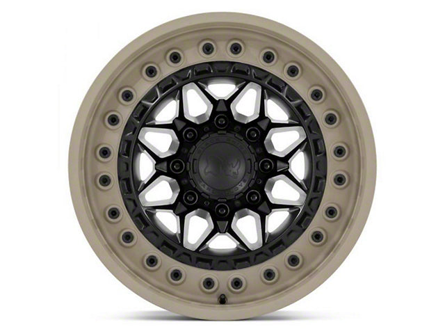Black Rhino Alpha Matte Black with Sand Lip 6-Lug Wheel; 17x9; -12mm Offset