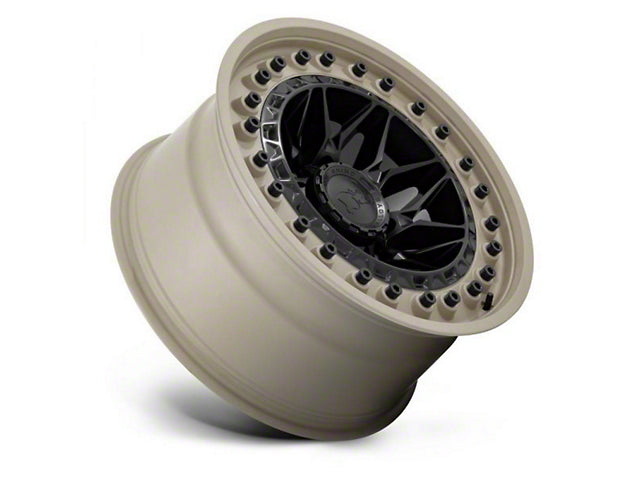 Black Rhino Alpha Matte Black with Sand Lip 6-Lug Wheel; 17x9; -12mm Offset