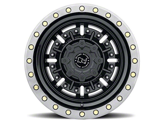 Black Rhino Abrams Gloss Gunblack with Machined Dark Tint 6-Lug Wheel; 17x8.5; -18mm Offset