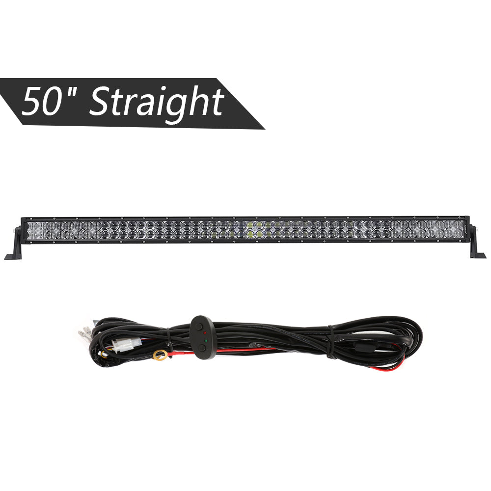50 INCH STRAIGHT/CURVED COMBO BEAM DOUBLE ROW LED LIGHT BAR