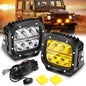 Auxbeam 5 INCH 110W WHITE/AMBER LED DRIVING LIGHTS PODS LIGHT FOR SUV JEEP FORD OFF-ROAD PICKUP TRUCK TRACTOR