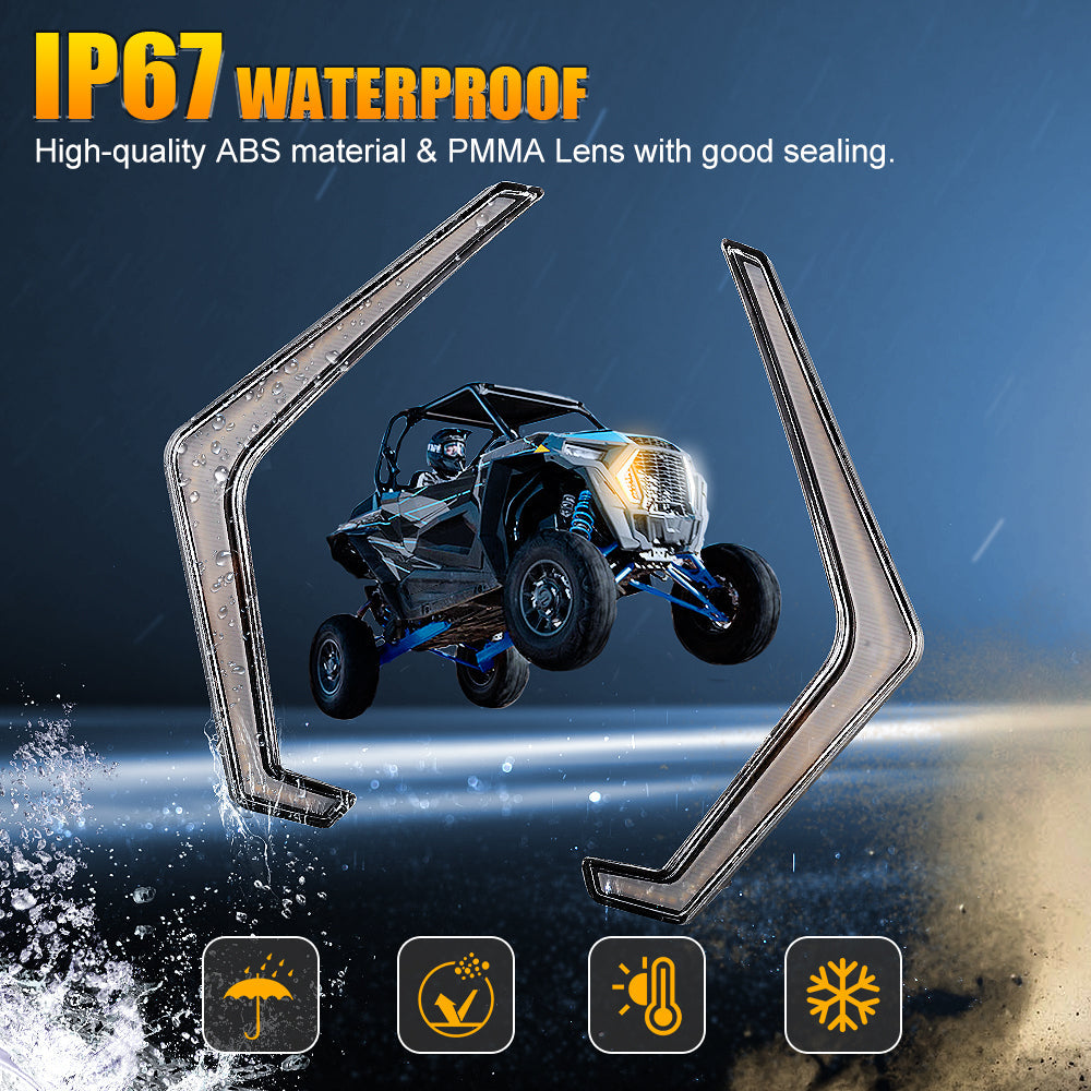 (2PCS/SET) RZR LED TURN SIGNAL LIGHT FOR 2019 2020 2021 2022 POLARIS RZR XP 1000 TURBO #2884053