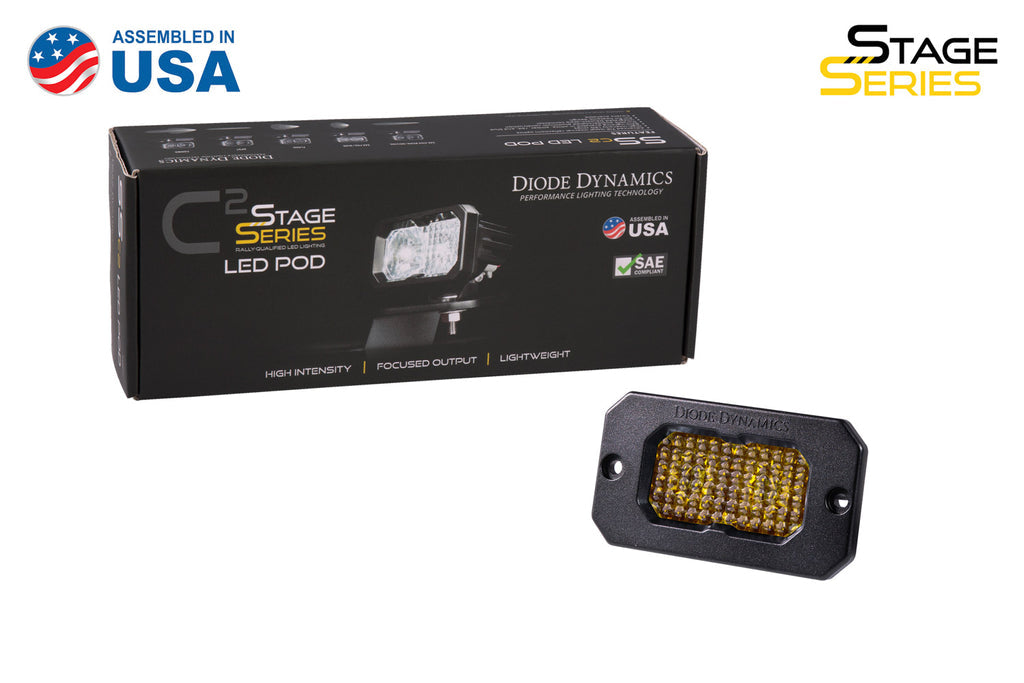 STAGE SERIES 2IN LED POD PRO YELLOW COMBO FLUSH ABL SINGLE DIODE DYNAMICS