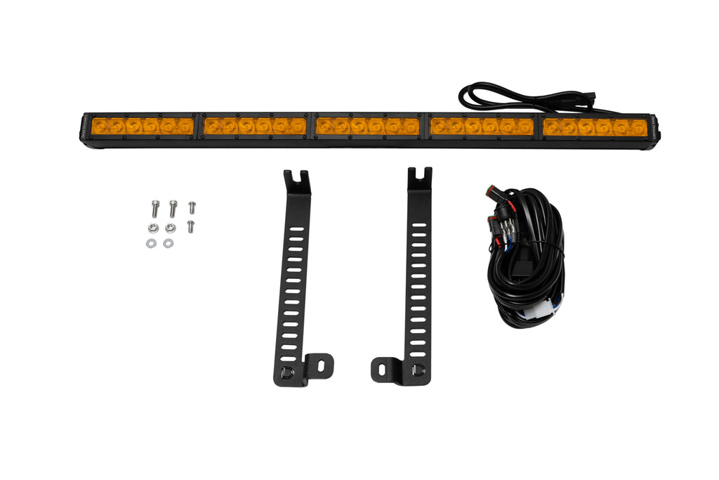SS30 SINGLE STEALTH LIGHTBAR KIT FOR 2014-2019 TOYOTA 4RUNNER AMBER DRIVING DIODE DYNAMICS