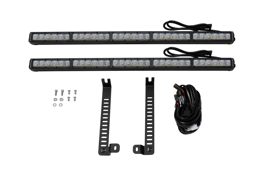 SS30 DUAL STEALTH LIGHTBAR KIT FOR 2014-2019 TOYOTA 4RUNNER WHITE DRIVING DIODE DYNAMICS