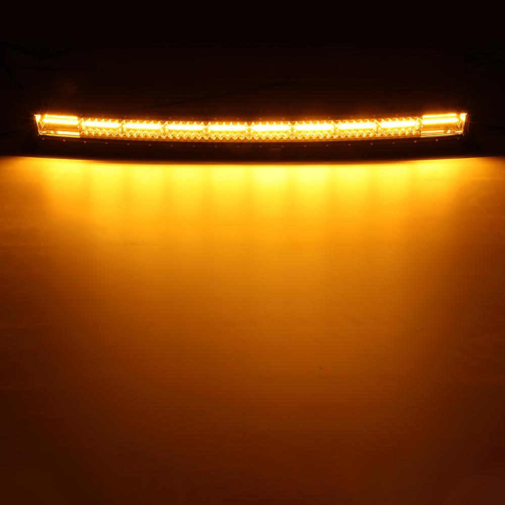 42 INCH 6 MODES WHITE&AMBER CURVED OFF ROAD LED LIGHT BAR