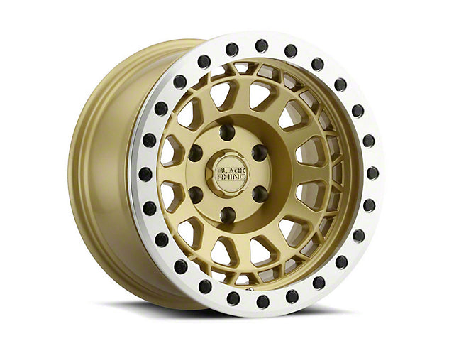 Black Rhino Primm Matte Gold with Machined Ring 6-Lug Wheel; 17x8.5; 0mm Offset