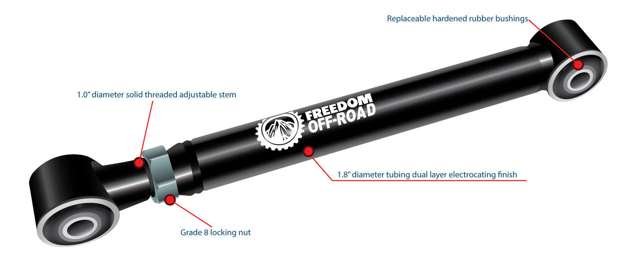 Rear Lower Control Arms for 3-4" lift