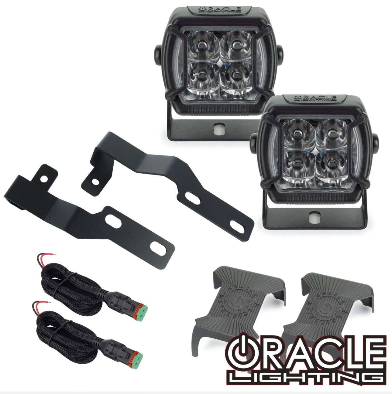 ORACLE LIGHTING 05-14 TACOMA A-PILLAR HOOD MOUNT BRACKETS W/ VEGA™ SERIES 4 SPOTLIGHTS