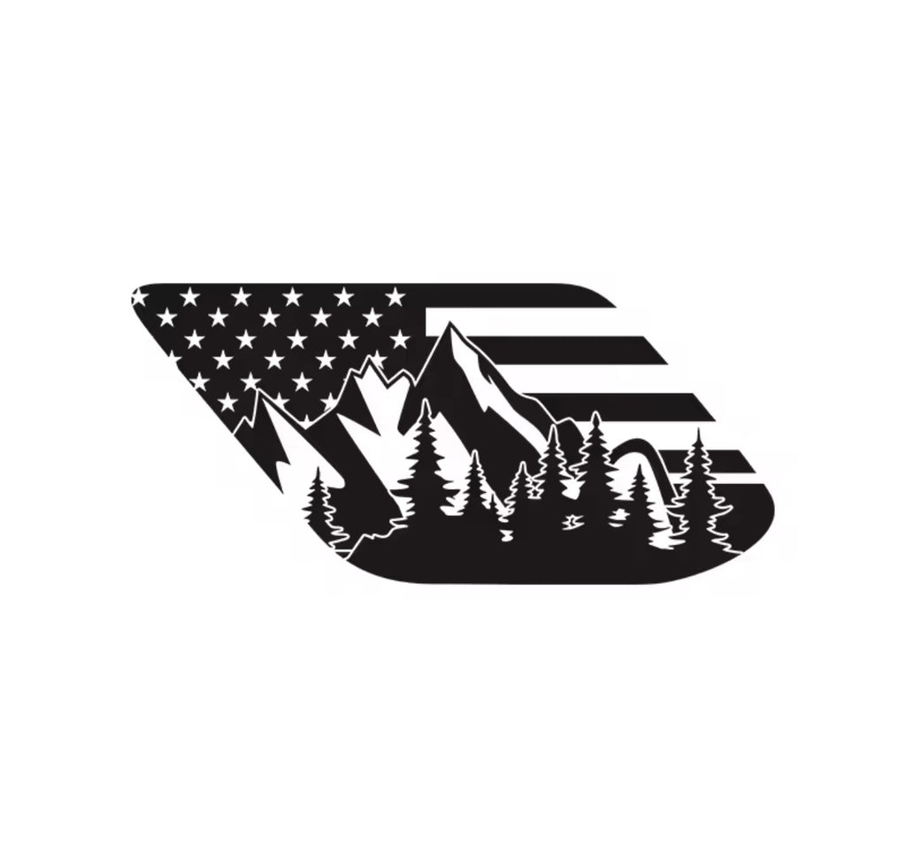 4Runner Side Window American Flag