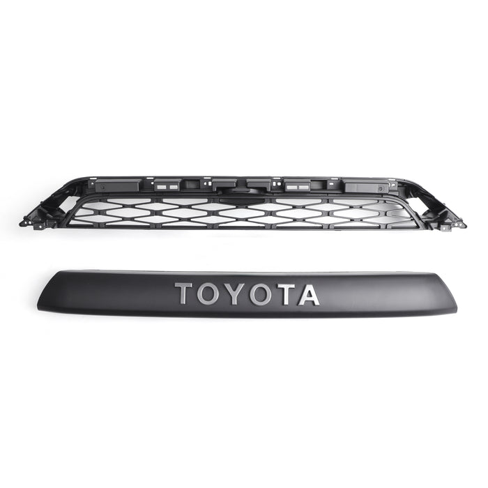 Toyota 4Runner | 2014-2019 | TRD PRO Grille | 2 Piece | Front Bumper Grille | Black / Grey / Red Toyota Letter | Led Lights