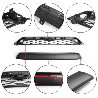 Toyota 4Runner | 2014-2019 | TRD PRO Grille | 2 Piece | Front Bumper Grille | Black / Grey / Red Toyota Letter | Led Lights