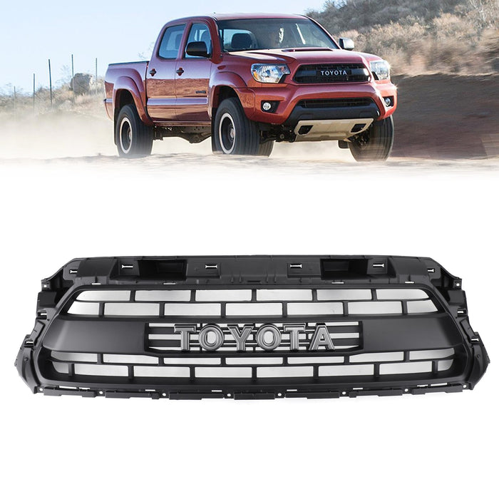 Toyota Tacoma TRD Pro 2012-2015 Grill Replacement Grille + LED Lights + Toyota Letter