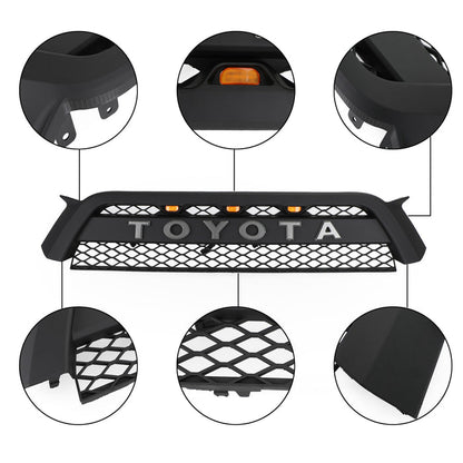 Toyota 4Runner | 2010-2013 | 4Runner | TRD Pro Grille | Matte Black + Toyota Letter + LED Lights