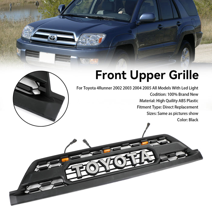 02-05 Toyota 4Runner TRD PRO Style Front Bumper Grille Grill With Amber Lights + Toyota Letter