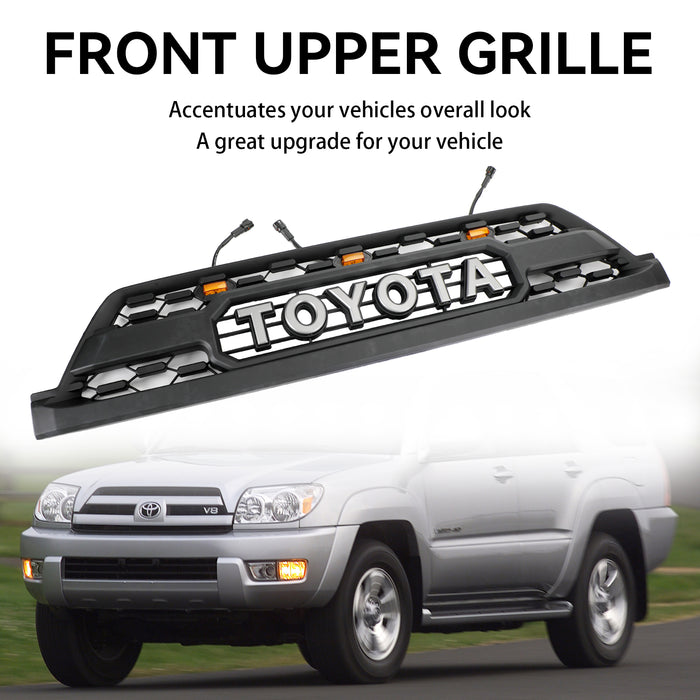 02-05 Toyota 4Runner TRD PRO Style Front Bumper Grille Grill With Amber Lights + Toyota Letter