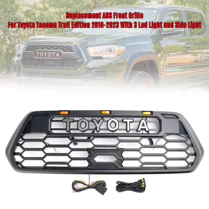 16-23 Toyota Tacoma W/ LED Lights Side Lights Front Bumper Grill Grille