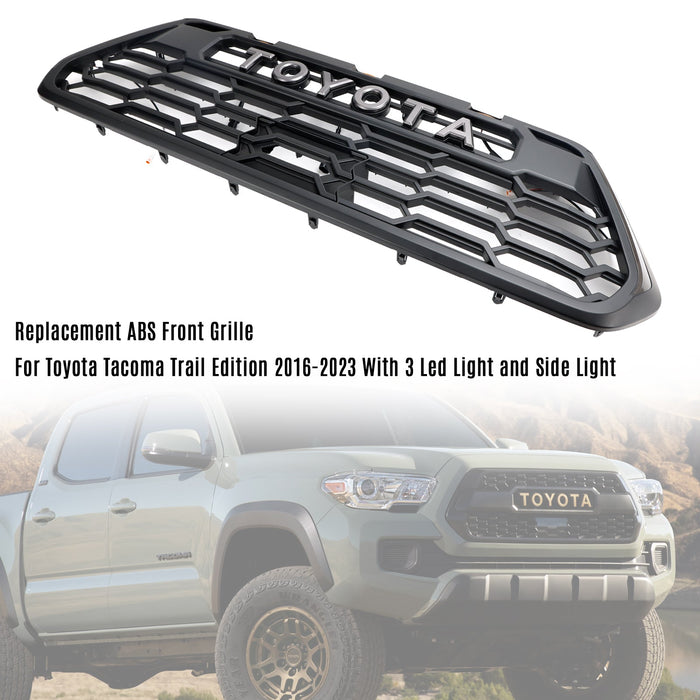 16-23 Toyota Tacoma W/ LED Lights Side Lights Front Bumper Grill Grille