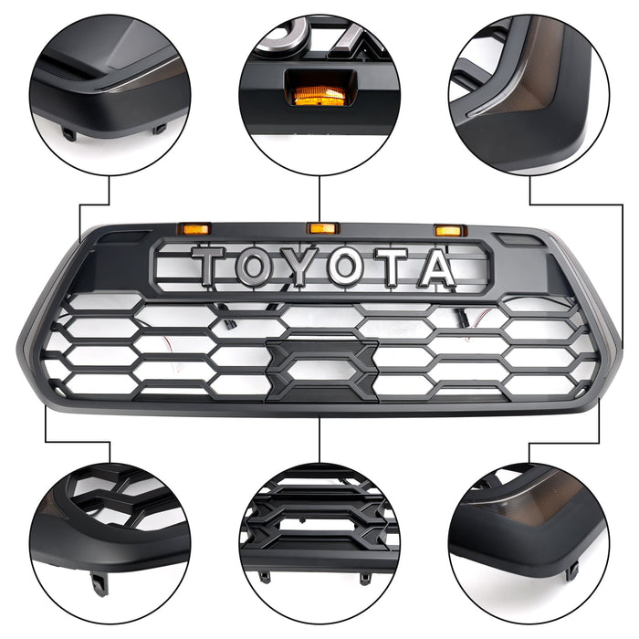 16-23 Toyota Tacoma W/ LED Lights Side Lights Front Bumper Grill Grille