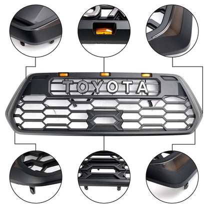 16-23 Toyota Tacoma W/ LED Lights Side Lights Front Bumper Grill Grille