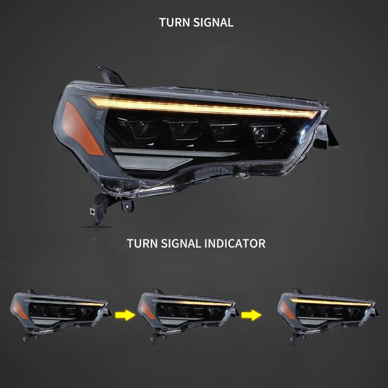 AUXBEAM LED HEADLIGHT ASSEMBLY 4PCS PROJECTOR UPGRADE FOR 2014-2024 TOYOTA 4RUNNER