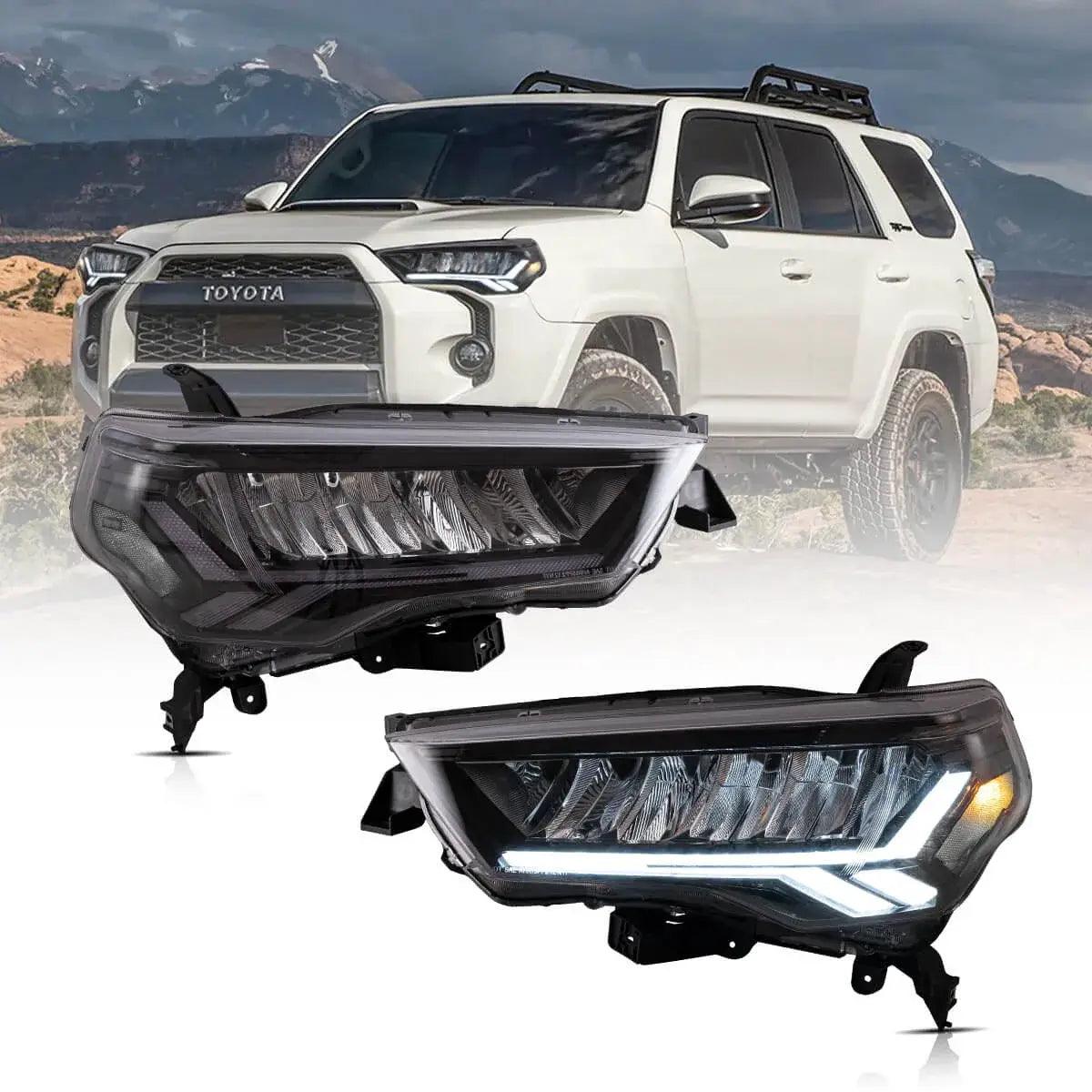 AUXBEAM LED HEADLIGHT ASSEMBLY REFLECTION BOWL CHROME FOR 2014-2022 TOYOTA 4RUNNER 5TH GEN (N280）