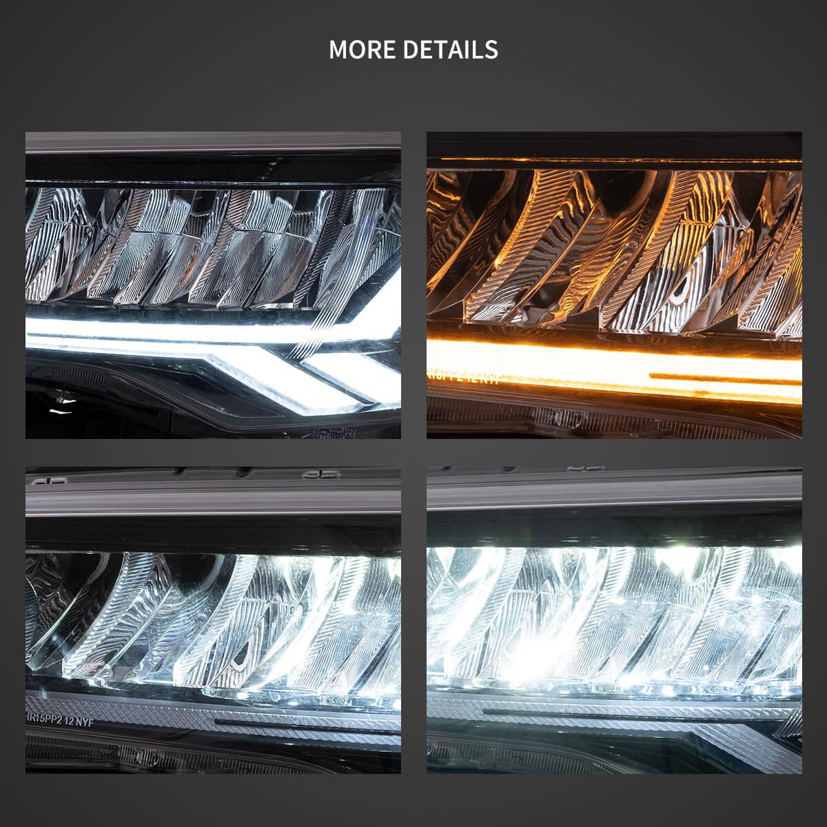 AUXBEAM LED HEADLIGHT ASSEMBLY REFLECTION BOWL CHROME FOR 2014-2022 TOYOTA 4RUNNER 5TH GEN (N280）