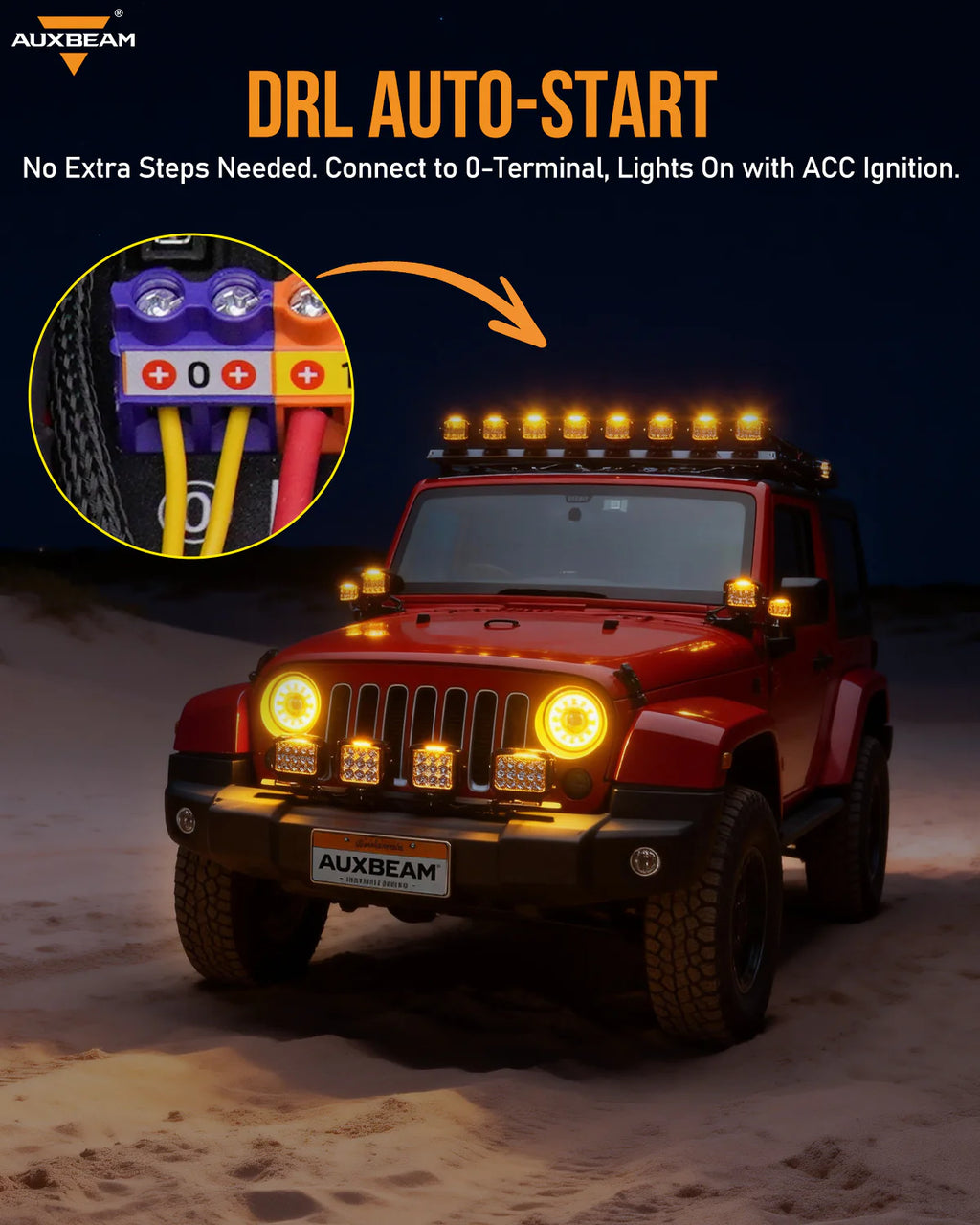 Auxbeam KS-80 KNOB RGB SWITCH PANEL ,LIGHT DIMMING, DYNAMIC CHASE