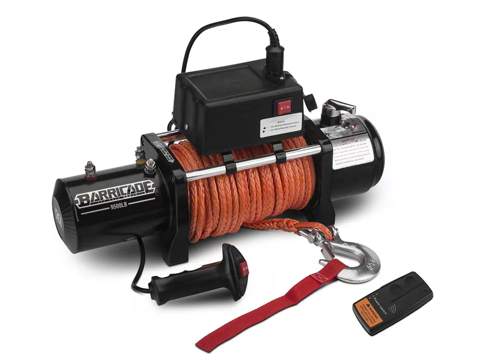 Barricade 9,500 lb. Winch with Synthetic Rope and Wireless Control