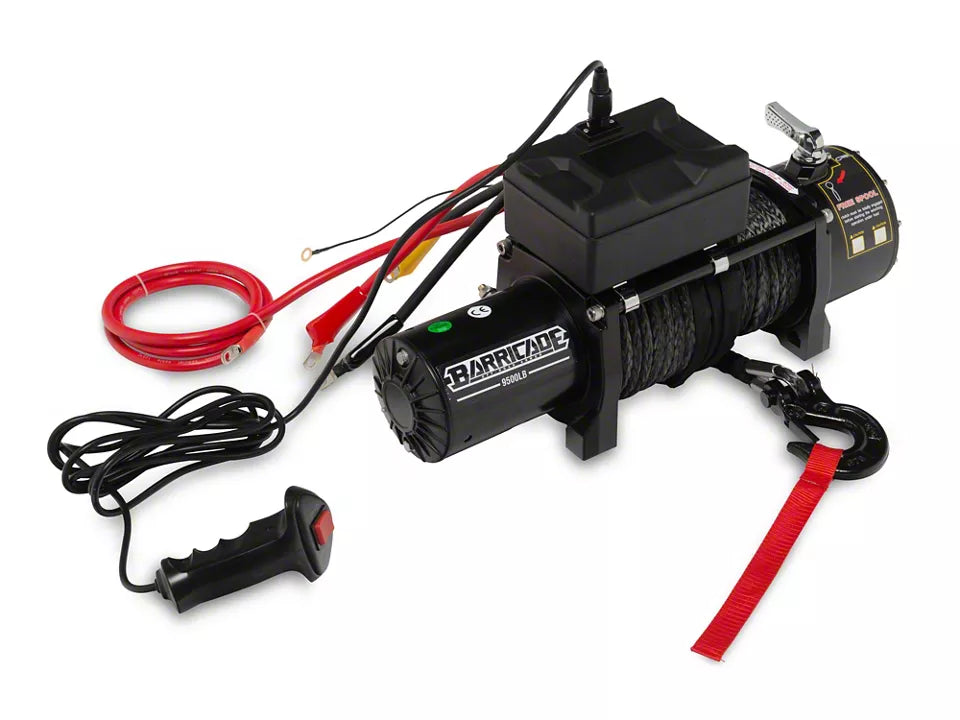 Barricade 9,500 lb. Winch with Black Synthetic Rope