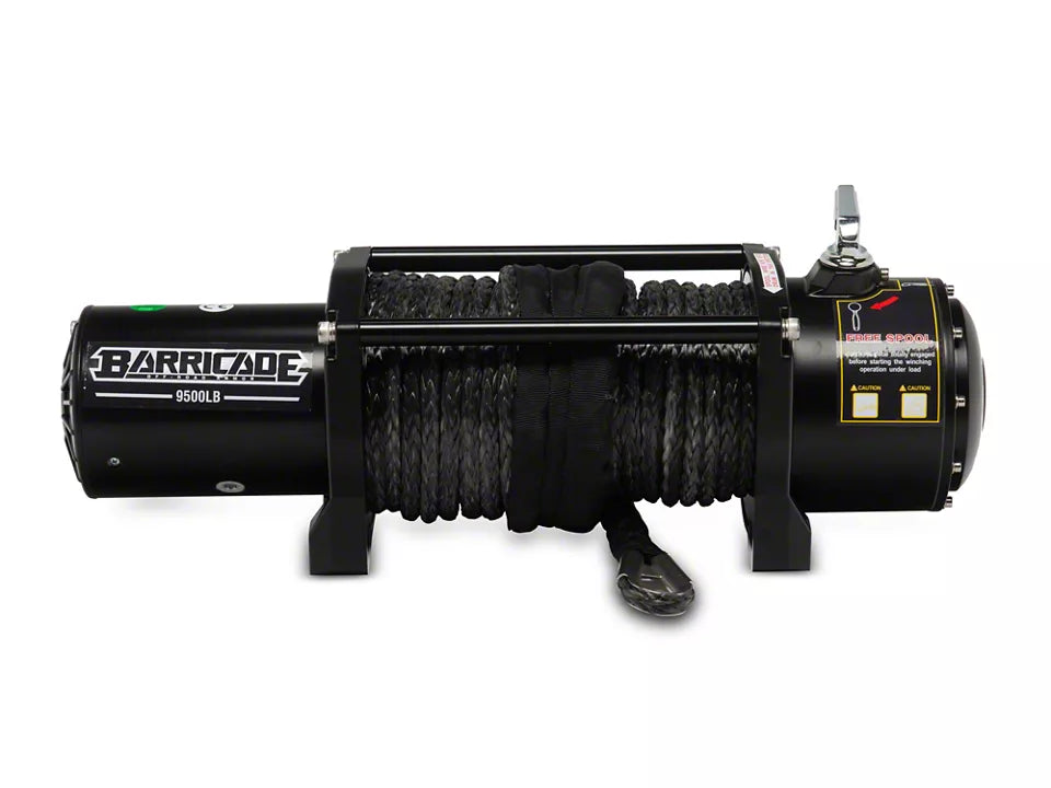 Barricade 9,500 lb. Winch with Black Synthetic Rope
