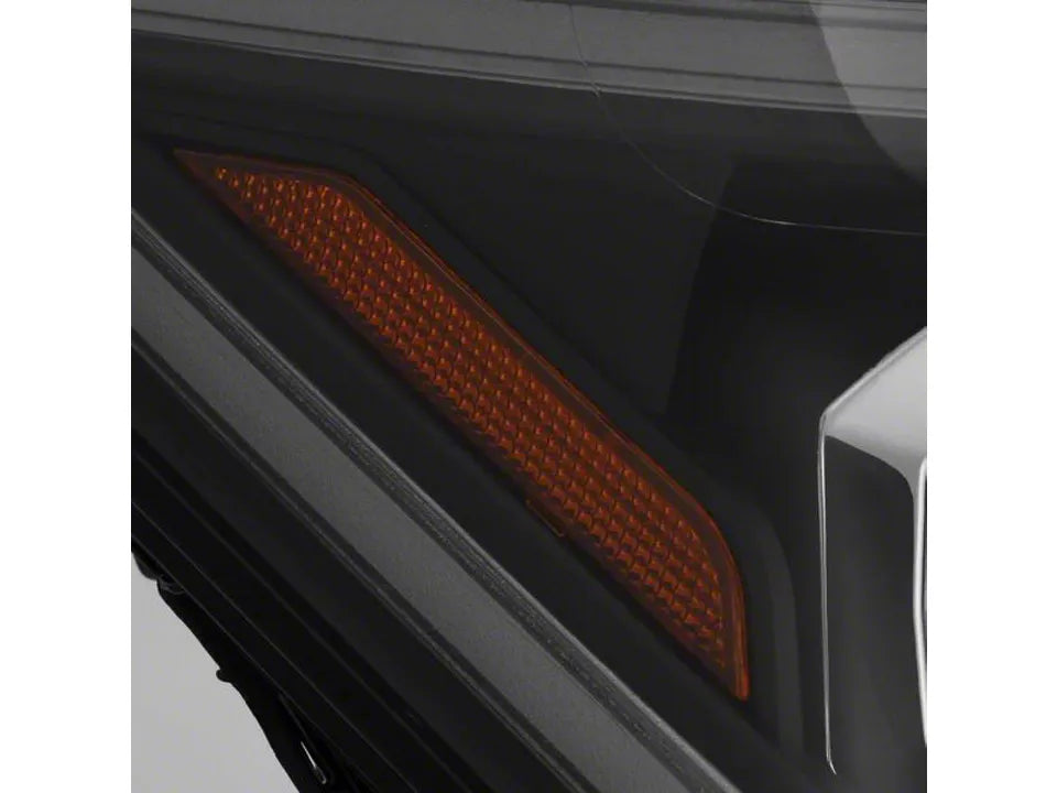 24-26 Tacoma AlphaRex LUXX-Series LED Projector Headlights; Black Housing; Clear Lens