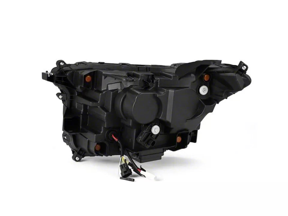24-26 Tacoma AlphaRex LUXX-Series LED Projector Headlights; Black Housing; Clear Lens